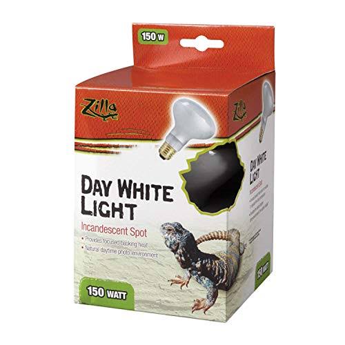 Zilla Reptile Terrarium Heat Lamps Incandescent Bulb - White Spot, 150W