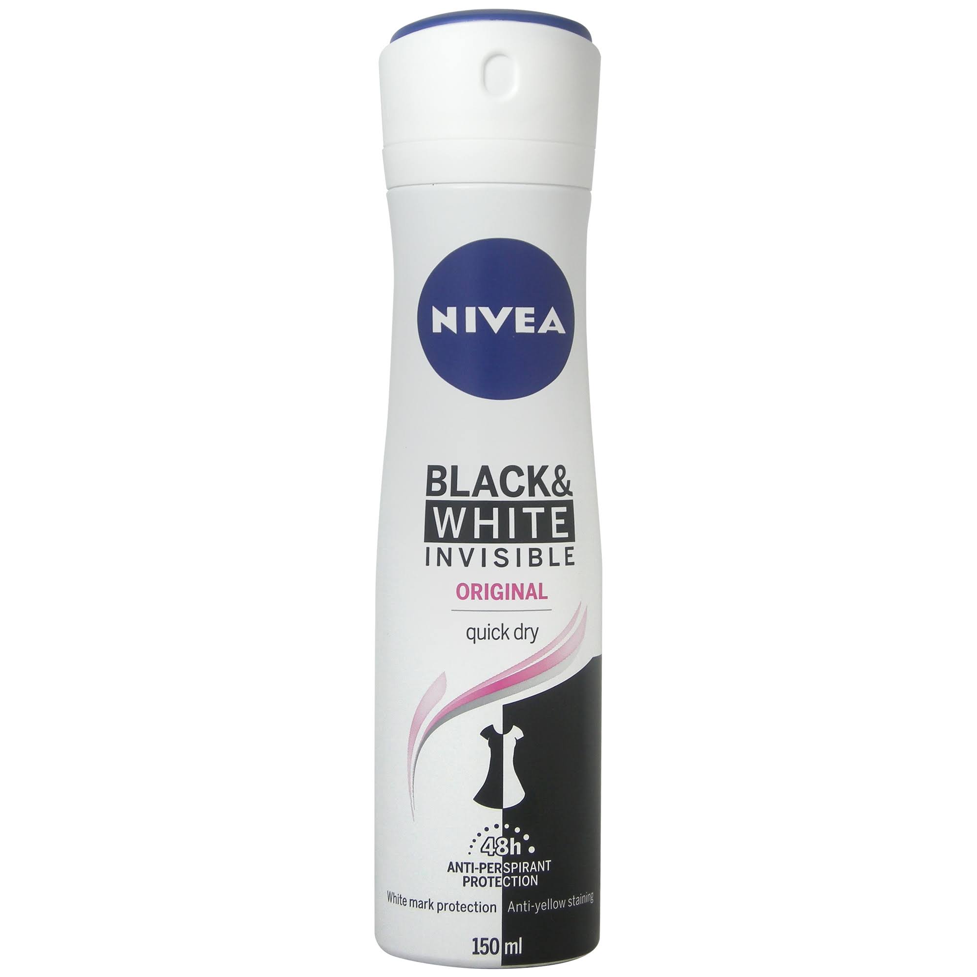 Nivea Black and White Original Anti-Perspirant Deodorant Spray - 150ml