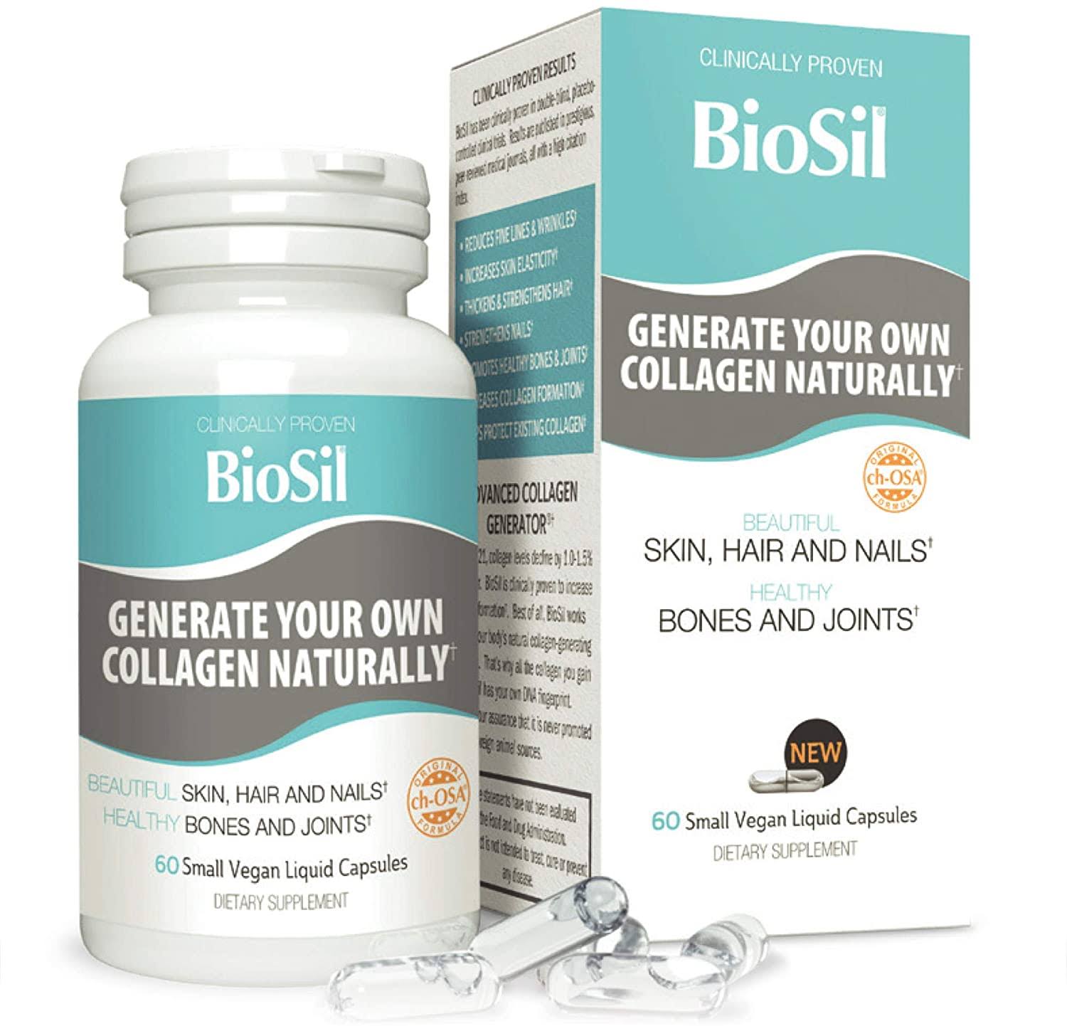 BioSil, Advanced Collagen Generator, 60 Small Vegan Liquid Capsules