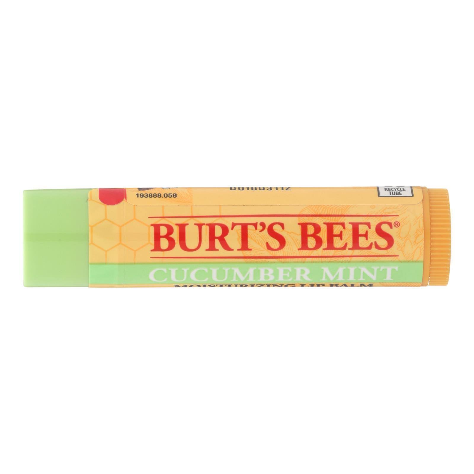 Burts Bees Cucumber Mint Moisturizing Lip Balm - 0.15oz