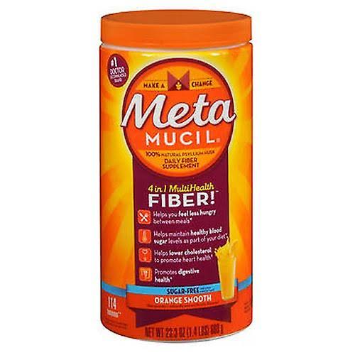 Metamucil 4 in 1 Multi Health Fiber Sugar-Free Fiber Powder - Orange Smooth, 23.3oz