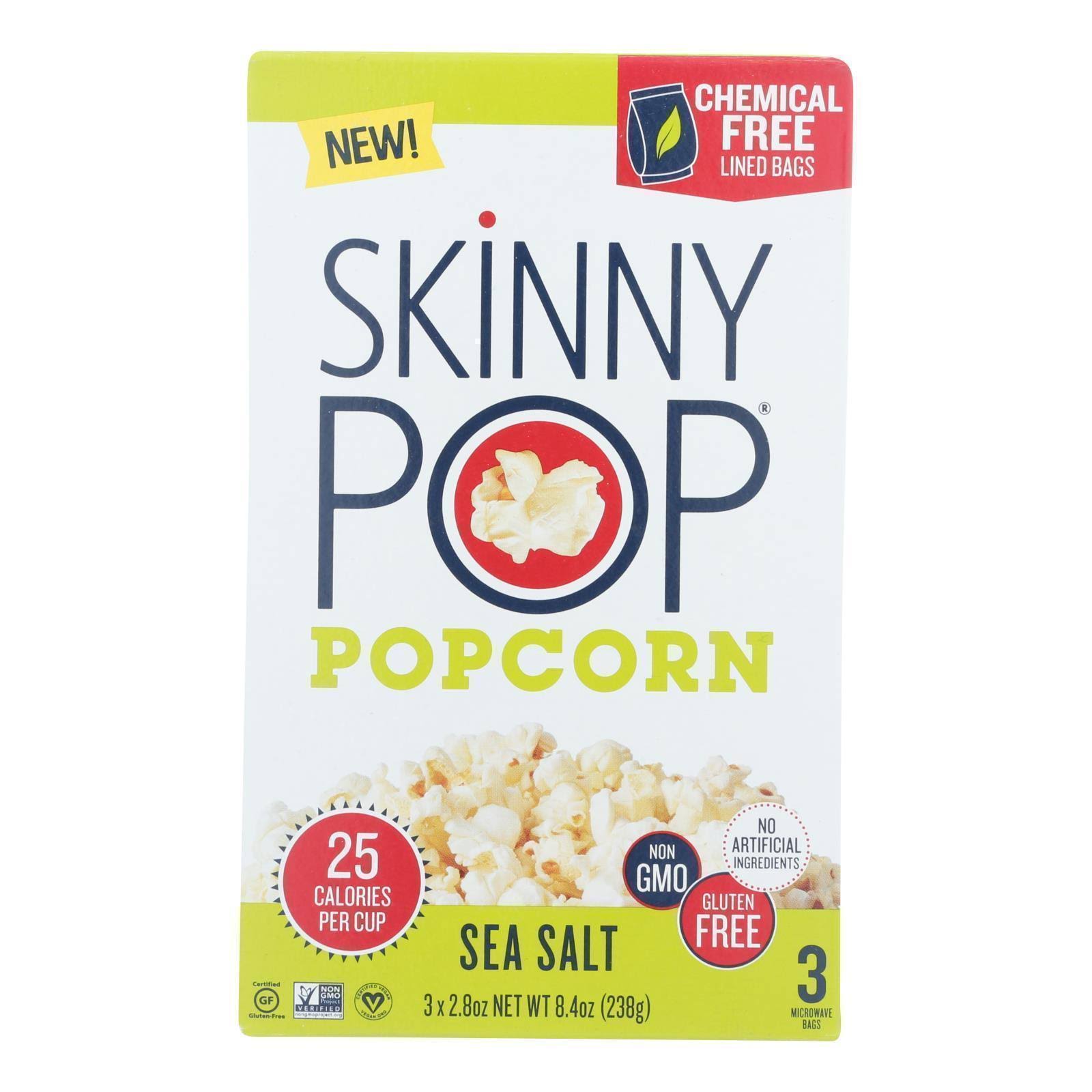 Skinny Pop Microwave Popcorn Sea Salt