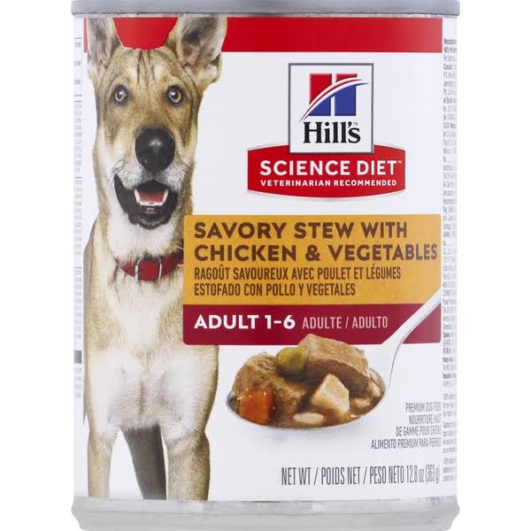 Hill's Science Diet Dog Food Adult - Savory Stew with Chicken & Vegetables, 12.8 oz
