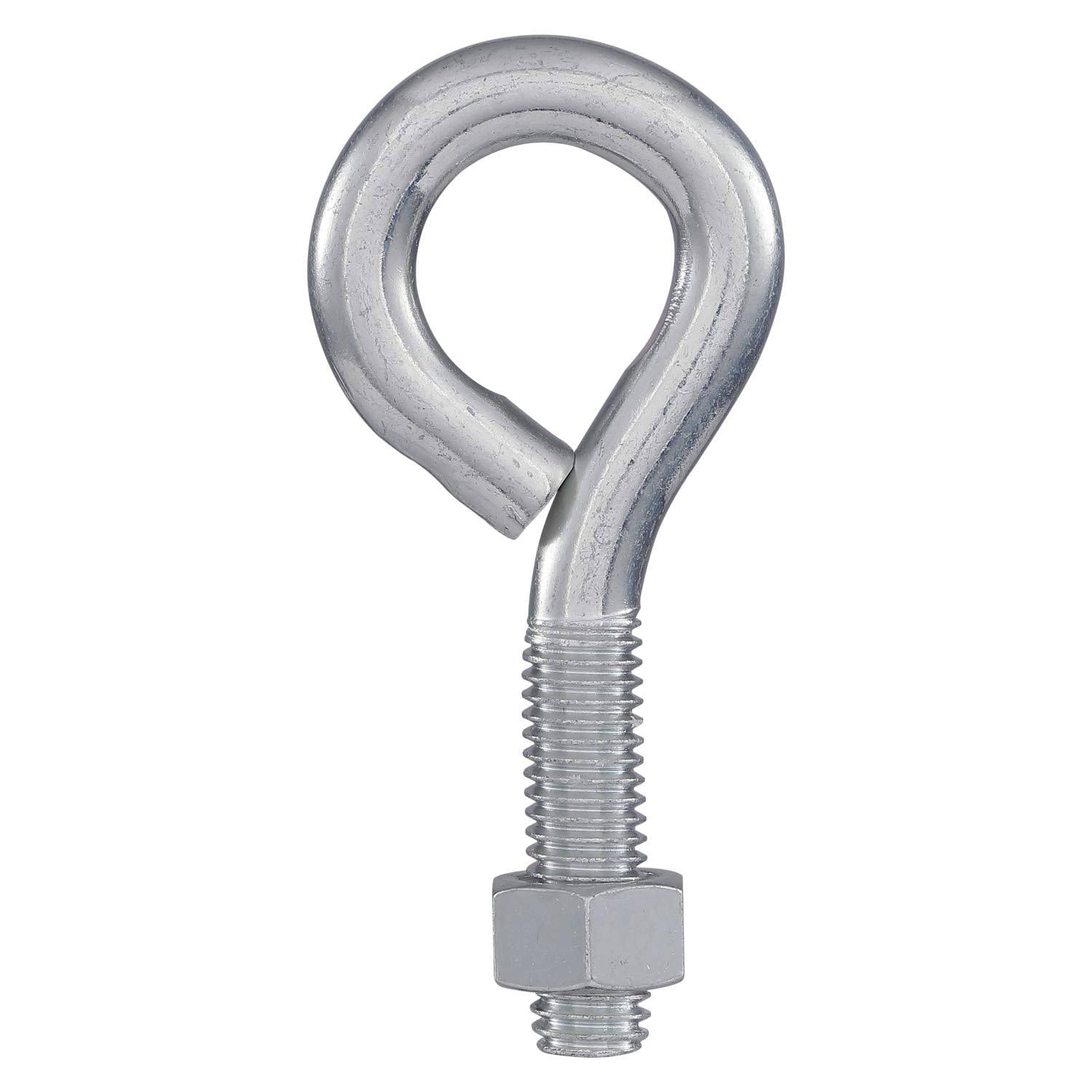 National Hardware Zinc Plated Eye Bolt - with Hex Nut, 1/2" x 4"
