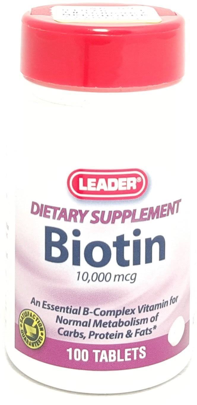 Leader Biotin Dietary Supplement Tablets - x100