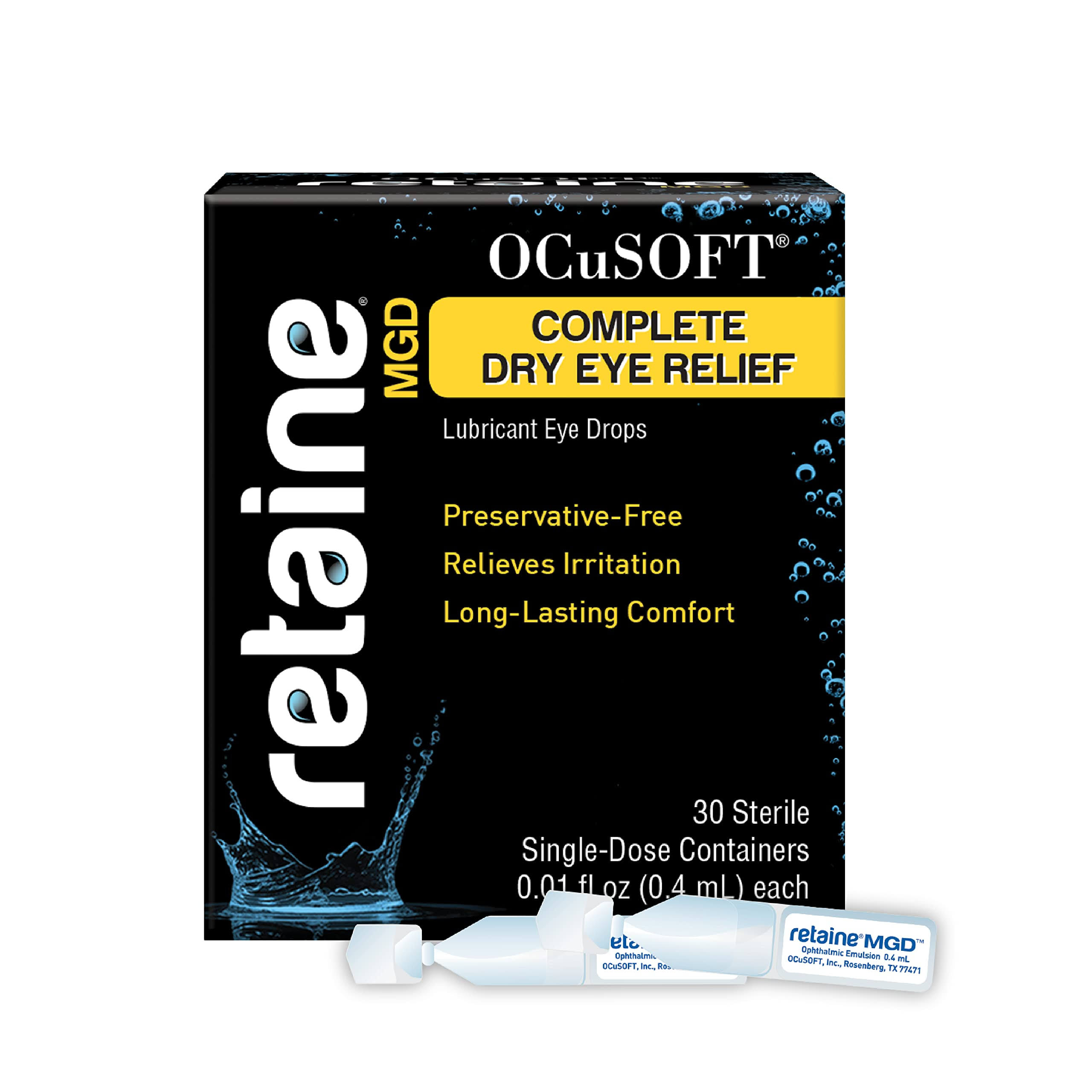 Ocusoft Retaine Mgd Complete Dry Eye Relief - 30 Sterile Single-Dose Containers