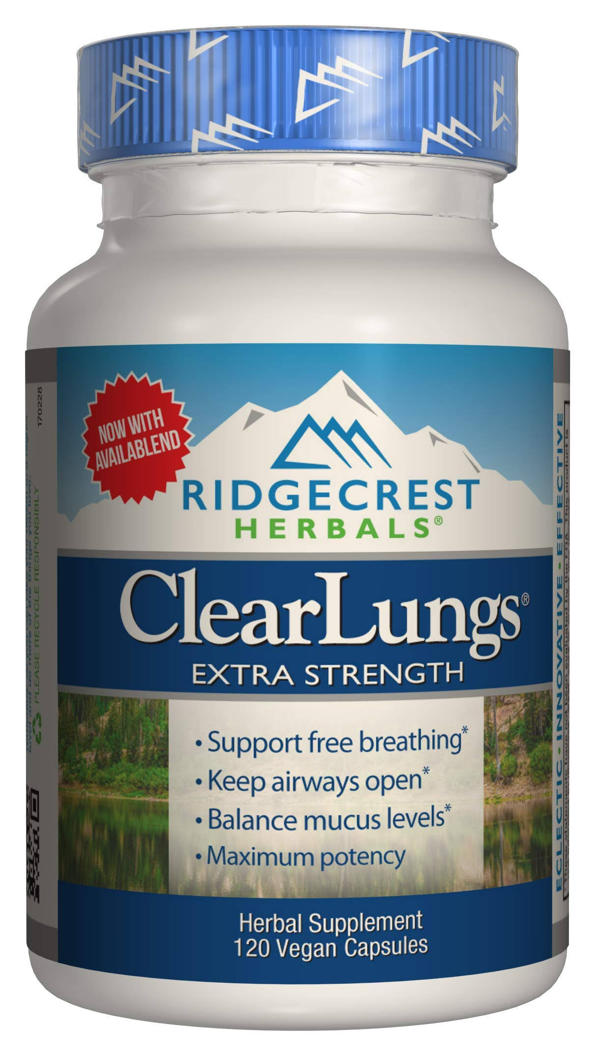 Ridgecrest Herbals Extra Strength ClearLungs Dietary Supplement - 120ct
