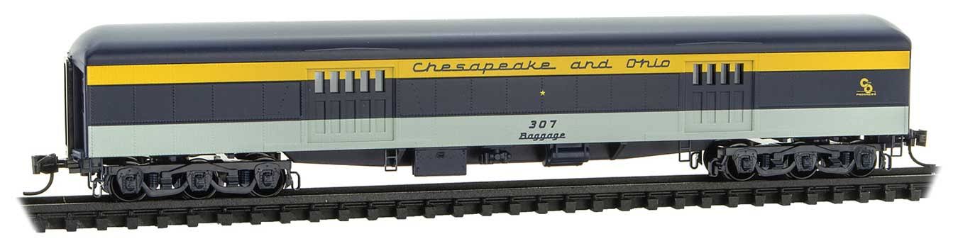 Micro Trains Chesapeake & Ohio 70' Heavyweight Baggage Car #307