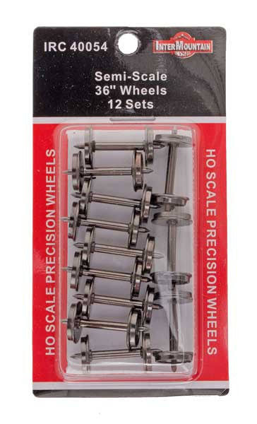 Intermountain Railway Brass Semiscale Wheel Sets - 36", 12pk