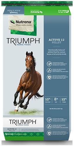 Nutrena Triumph Active 12 Pellet Horse Feed 50lb Bag | Mackey's