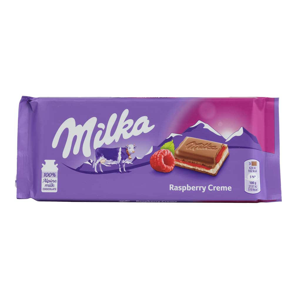 Milka Milk Chocolate - Raspberry Cream