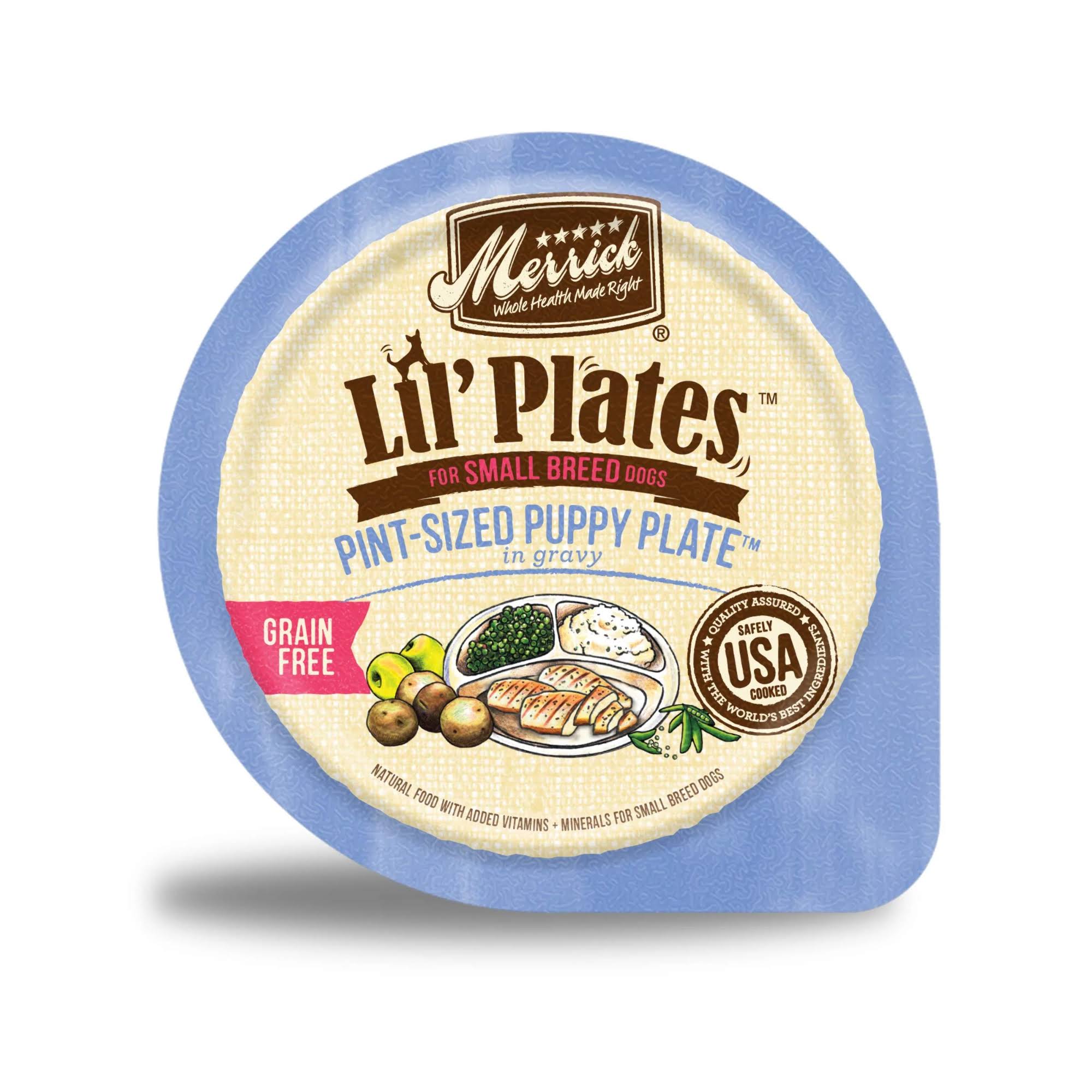 Merrick Lil' Plates Small Breed Pint-sized Puppy Plate in Gravy Grain-Free Wet Dog Food