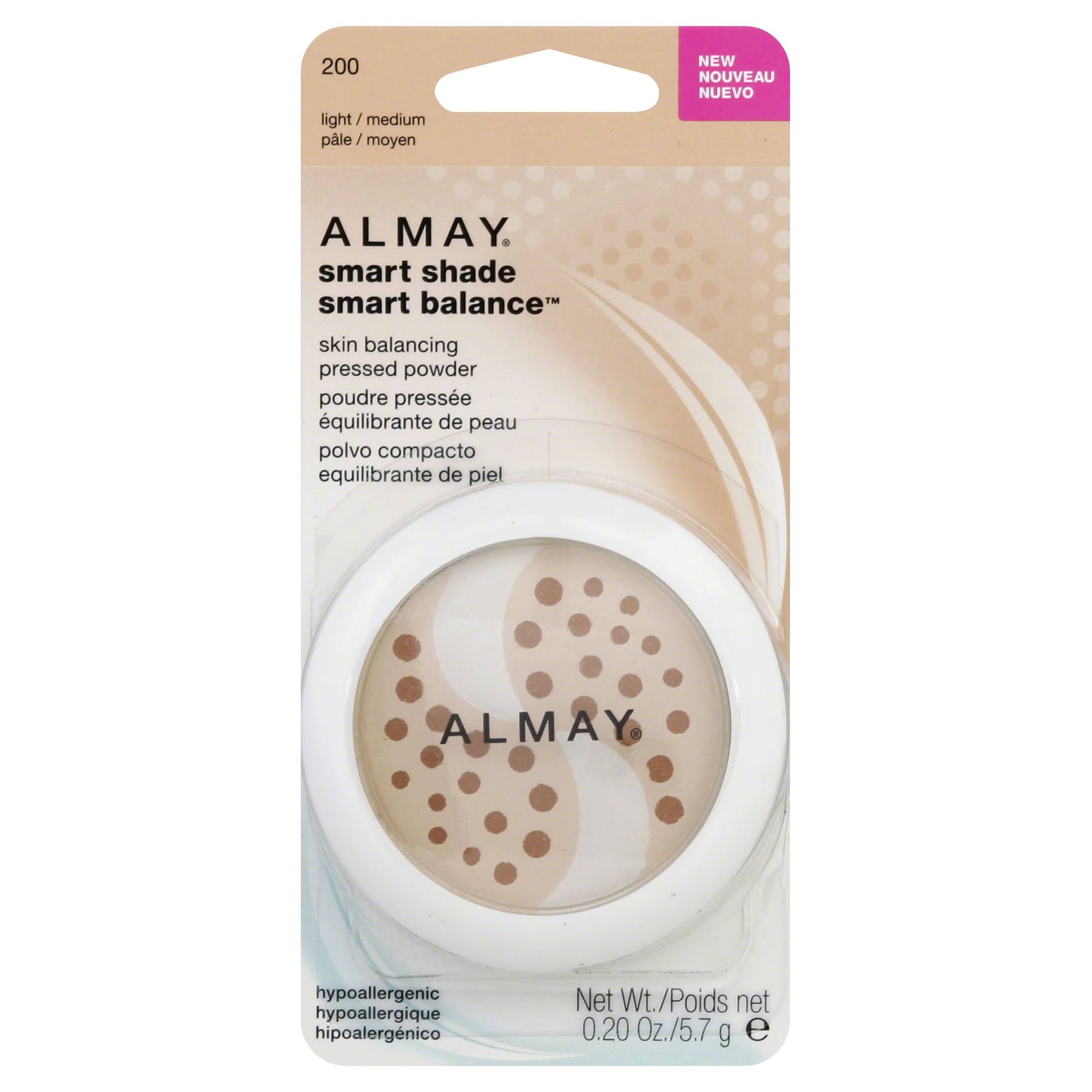 Almay Smart Shade Skintone Matching Pressed Powder - Light & Medium, 0.20oz