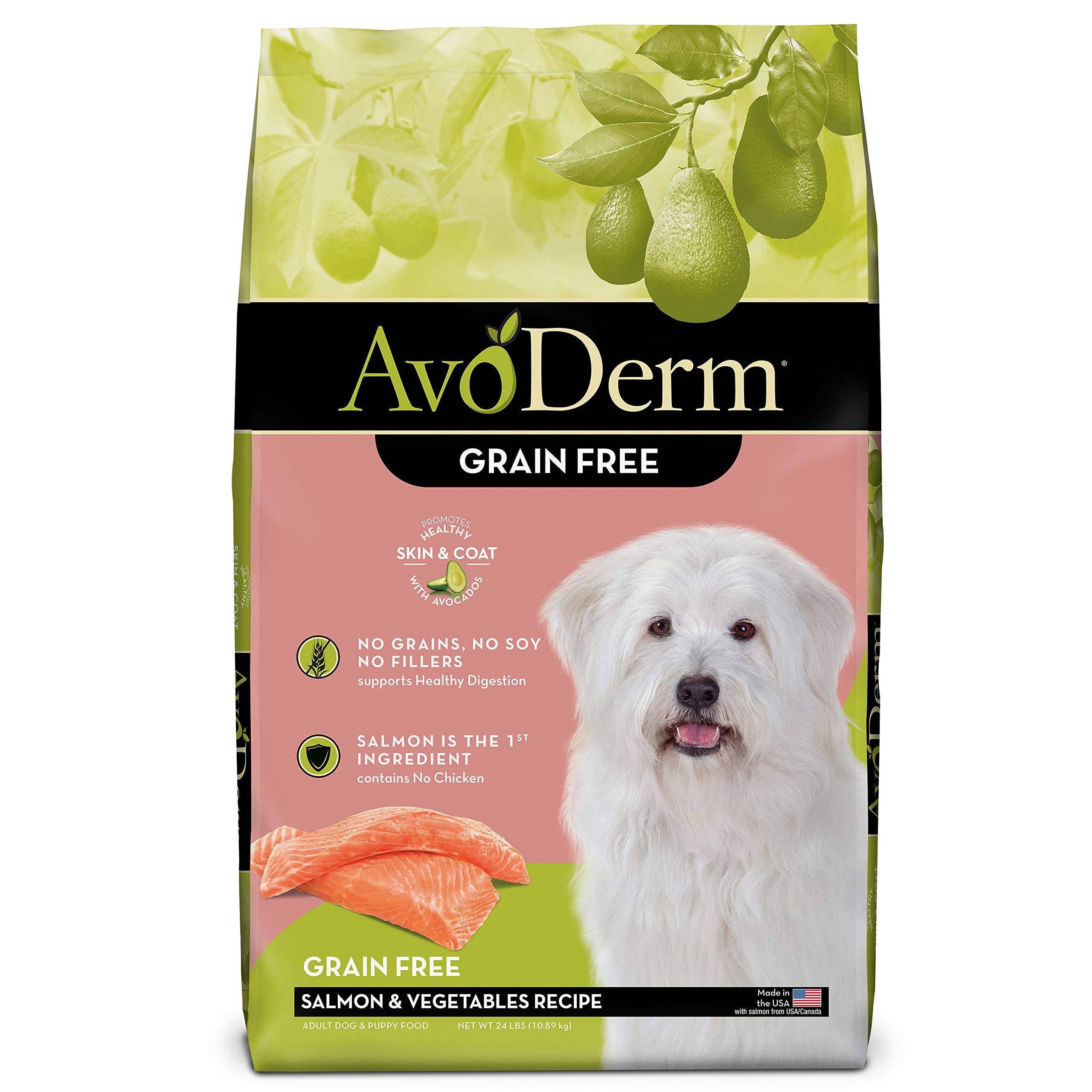 AvoDerm Grain Free Salmon & Vegetable Recipe Dry Dog Food - 24-lb