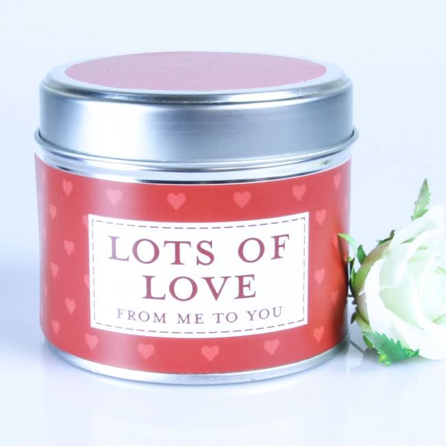 Lots Of Love (sentiment Collection) Tin Candle