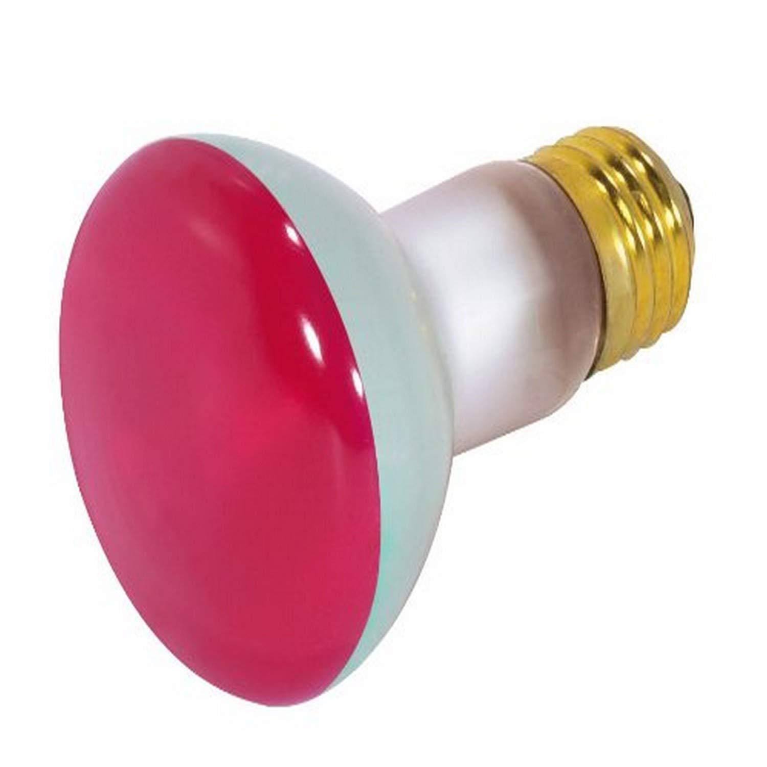 Satco Light Bulb - Red, 130V, 50W, R20, Medium Base