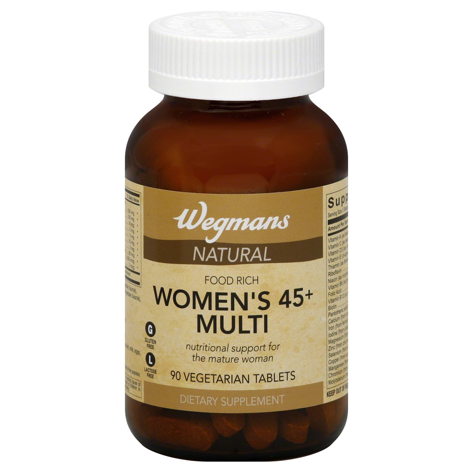 Wegmans Women's 45+ Multi, Food Rich, Natural, Tablets - 90 tablets