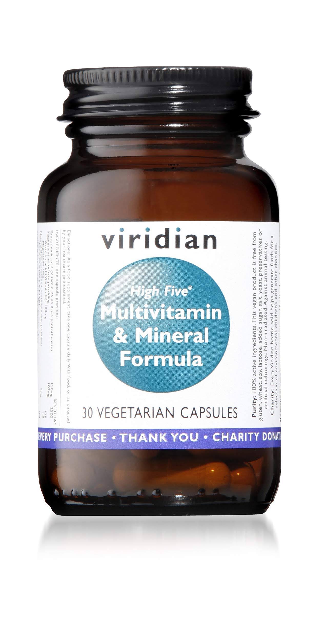 Viridian High Five Multivitamin & Mineral Formula - 30 capsules