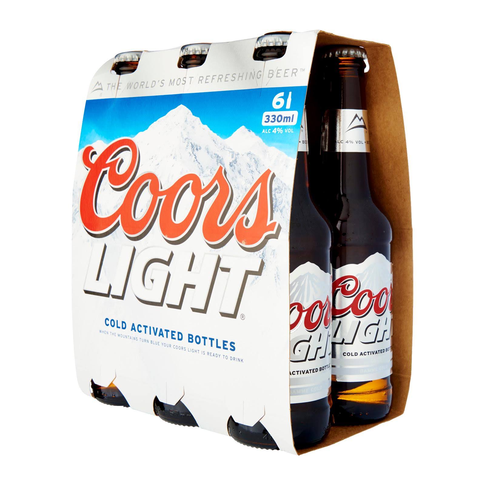 Coors Light Lager - 6 Bottles, 1980ml