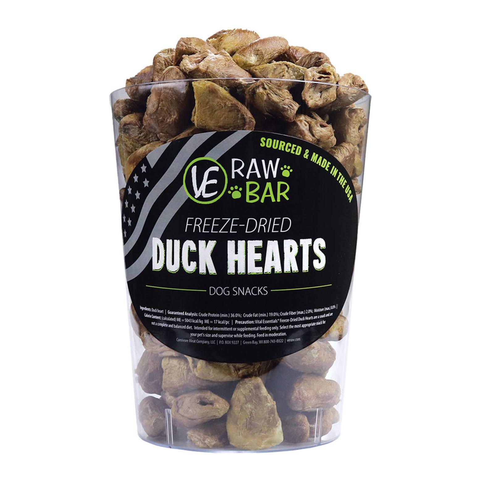 Vital Essentials RAW BAR Freeze-Dried Duck Hearts