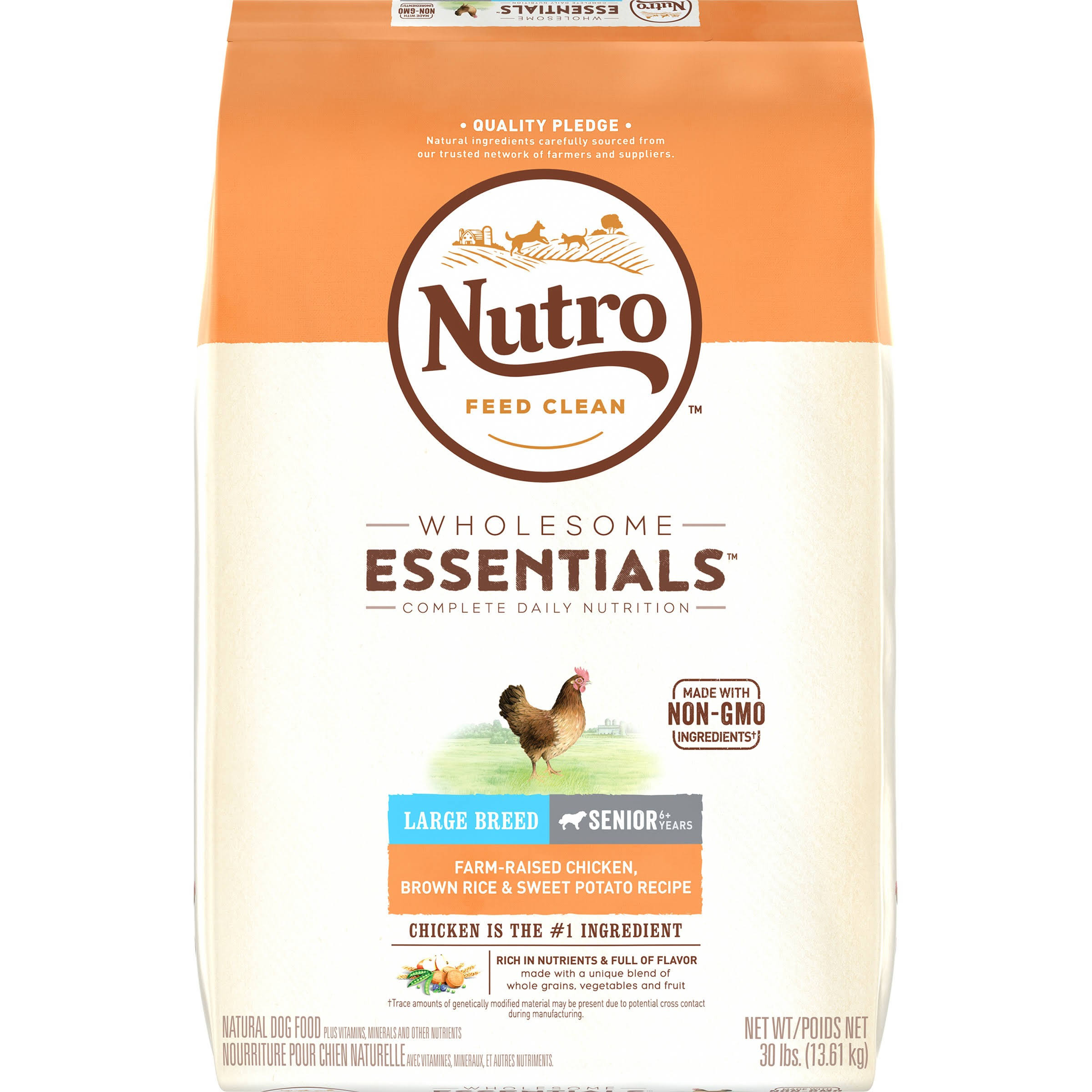 Nutro Large Breed Senior Dog Food - Chicken Whole Brown Rice and Oatmeal Recipe