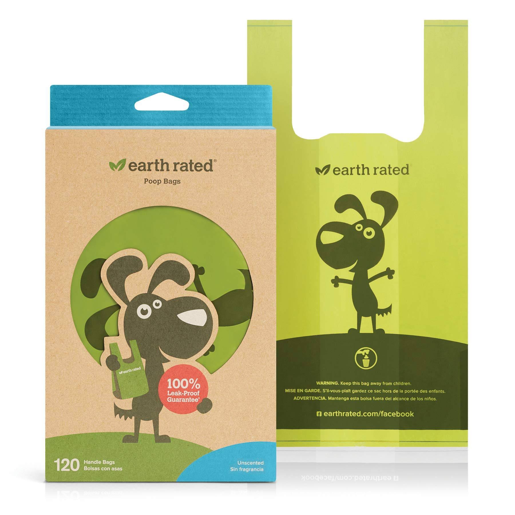 Earth Rated, Handle Bags, Dog Waste Bags, Unscented, 120 Bags