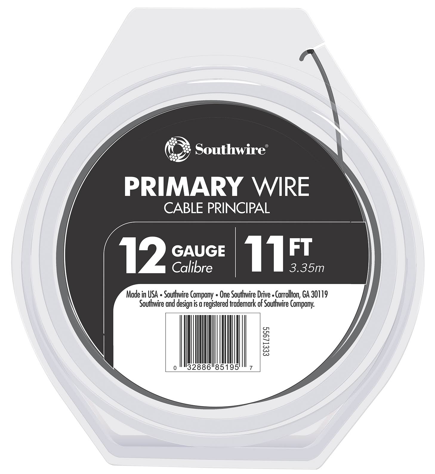 Coleman Automotive Cable Wire - Black, 12 gauge, 11'