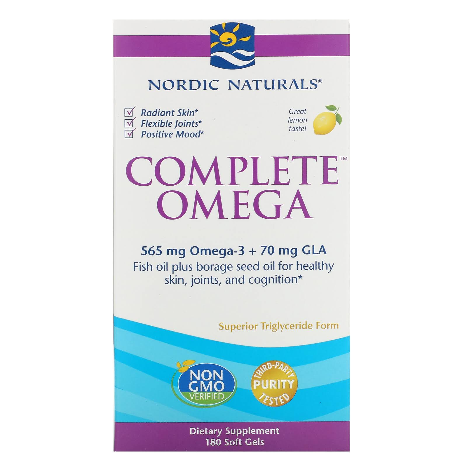 Nordic Naturals Complete Omega - Lemon Flavored, 180 Soft Gels