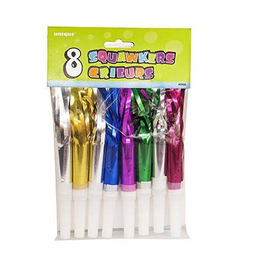 Unique Party Supplies Fringed Noise Makers - 8 Pack