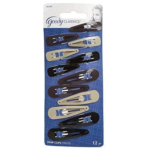 Goody Snap Hair Clips - Assorted Colors, 12ct