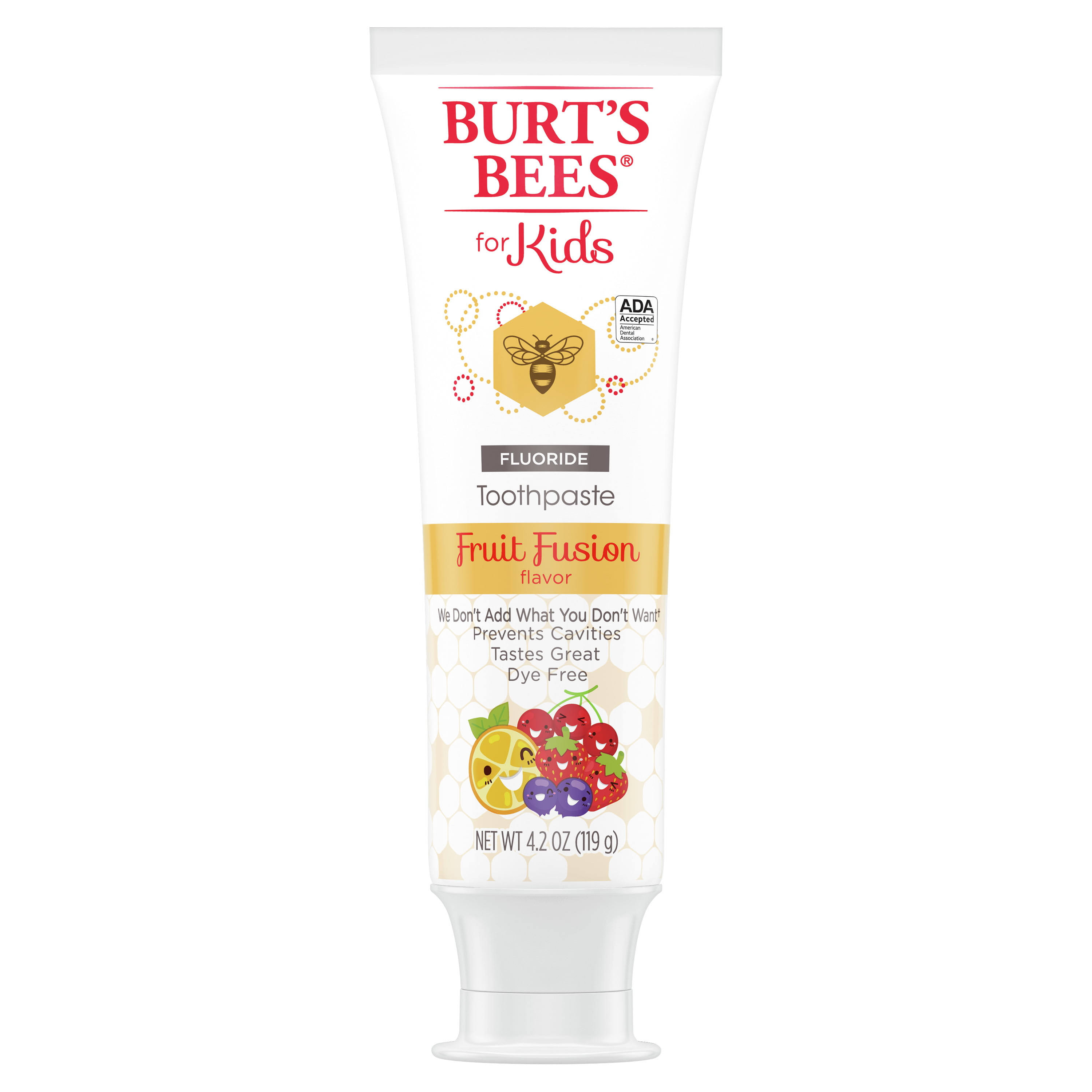 Burt's Bees Kids Toothpaste - With Fluoride, Fruit Fusion, 4.2oz