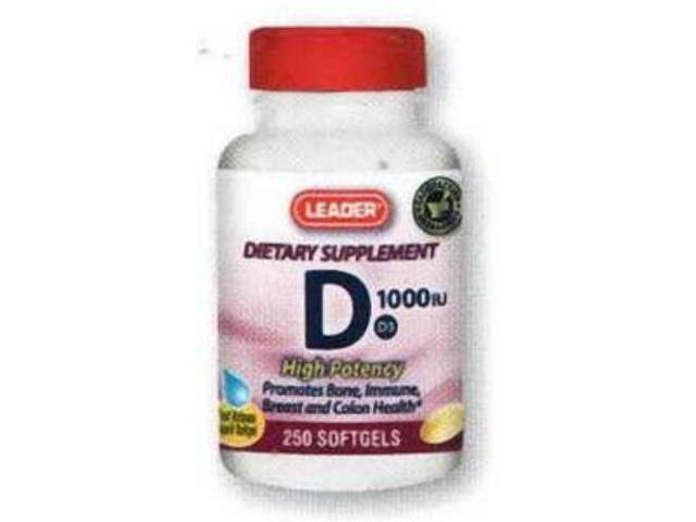 Leader Vitamin D 1000IU Softgels 250 CT | General