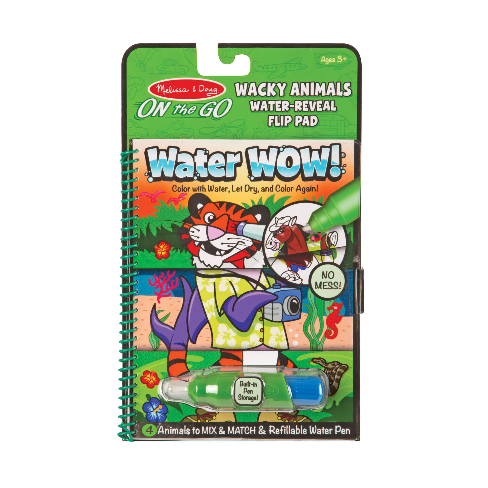 Melissa & Doug Water Wow! Wacky Animals Water Reveal Flip Pad