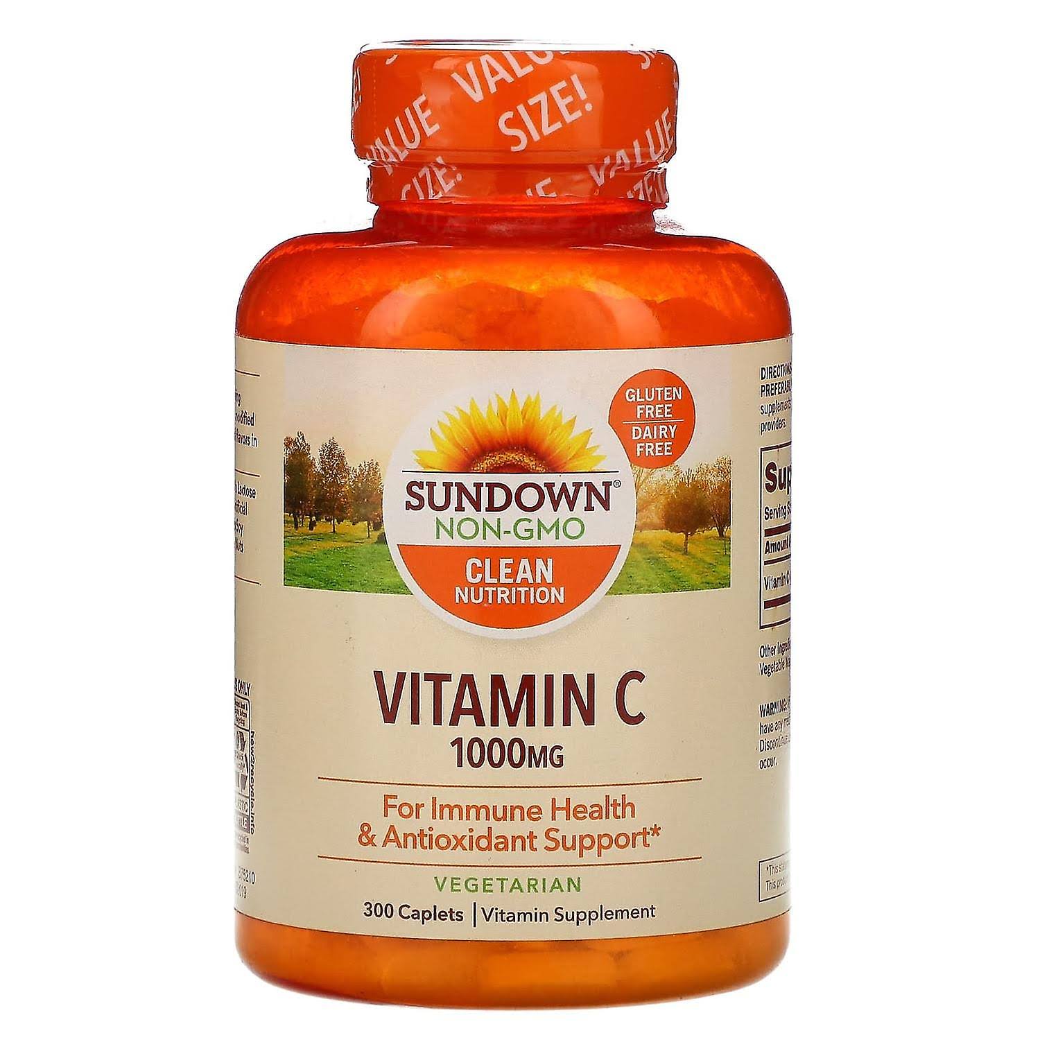 Sundown Naturals Vitamin C Caplets Supplement - 1000mg, 300ct