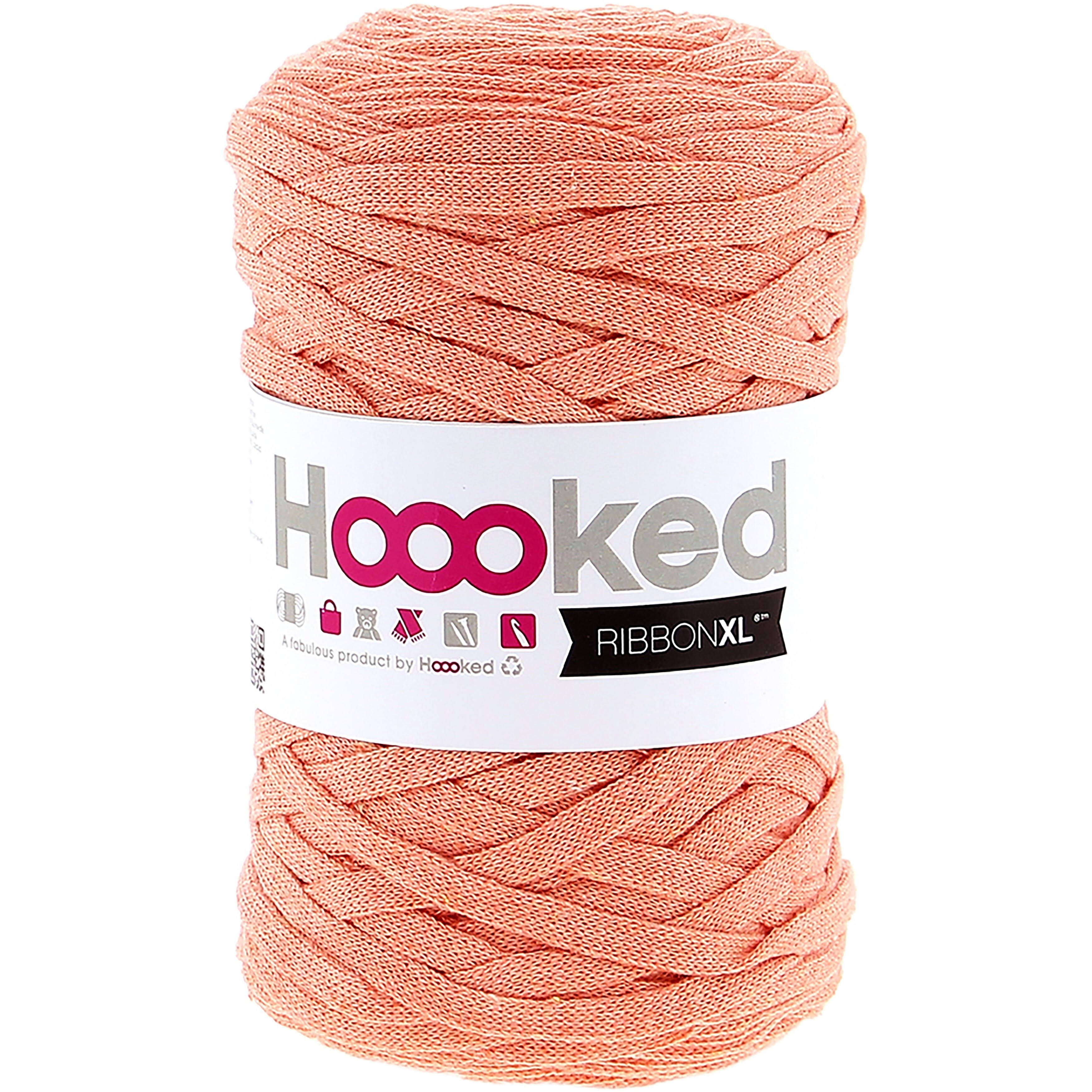 Hoooked Ribbon XL Yarn-Iced Apricot