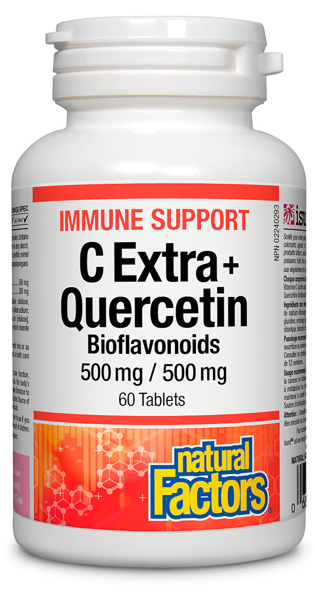 Natural Factors C Extra + Quercetin Bioflavonoids 60 Tablets