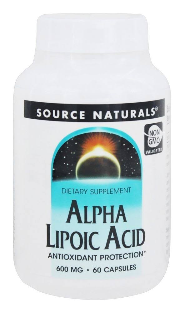 Source Naturals Alpha Lipoic Acid Supplement - Antioxidant Protection, 120 Capsules