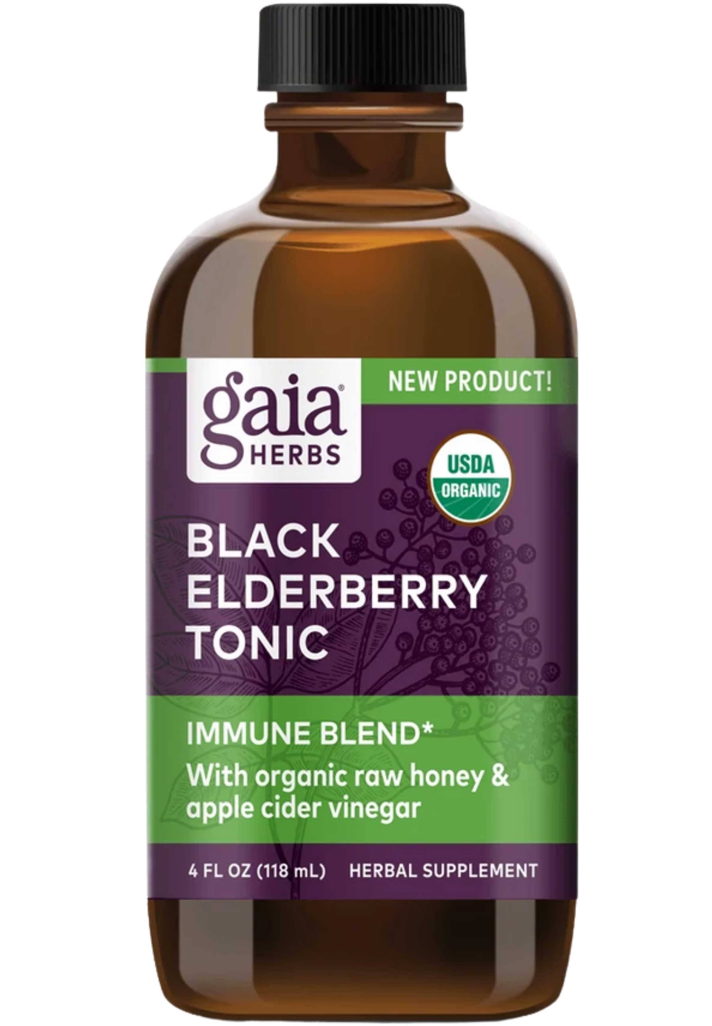 Gaia Herbs Black Elderberry Tonic 4 fl oz