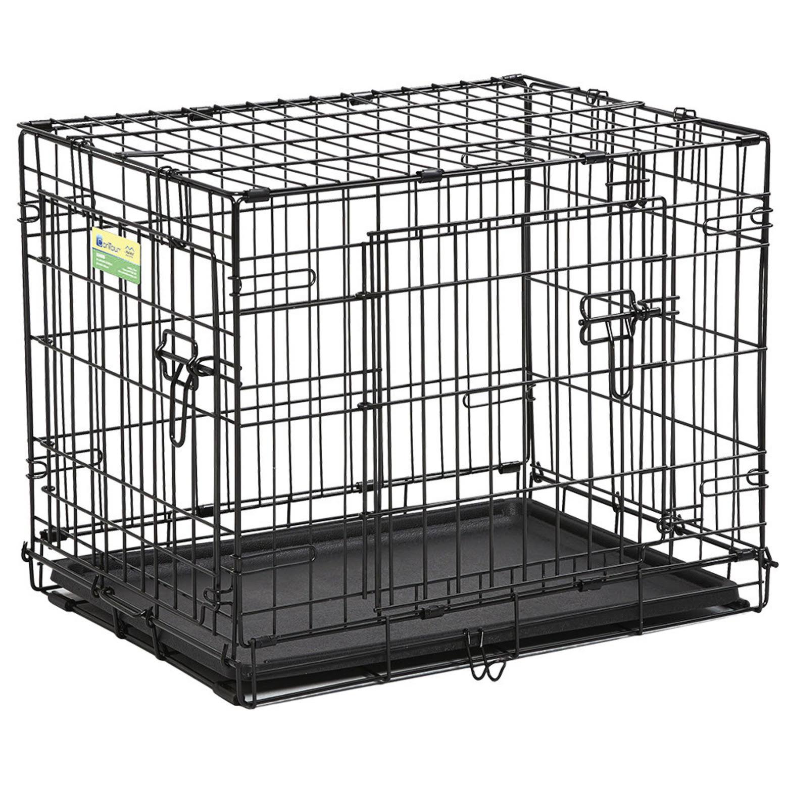 Double door dog crate with divider and pan | ConTour