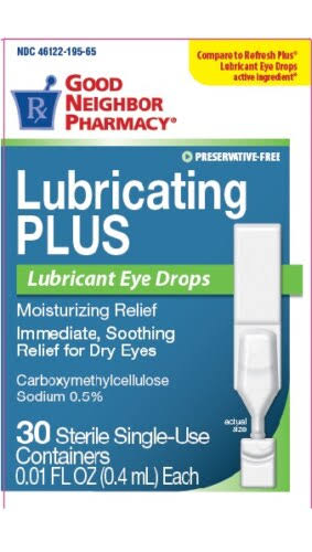 GNP Lubricating Plus Lubricant Eye Drops Moisturizing Relief 30 CT