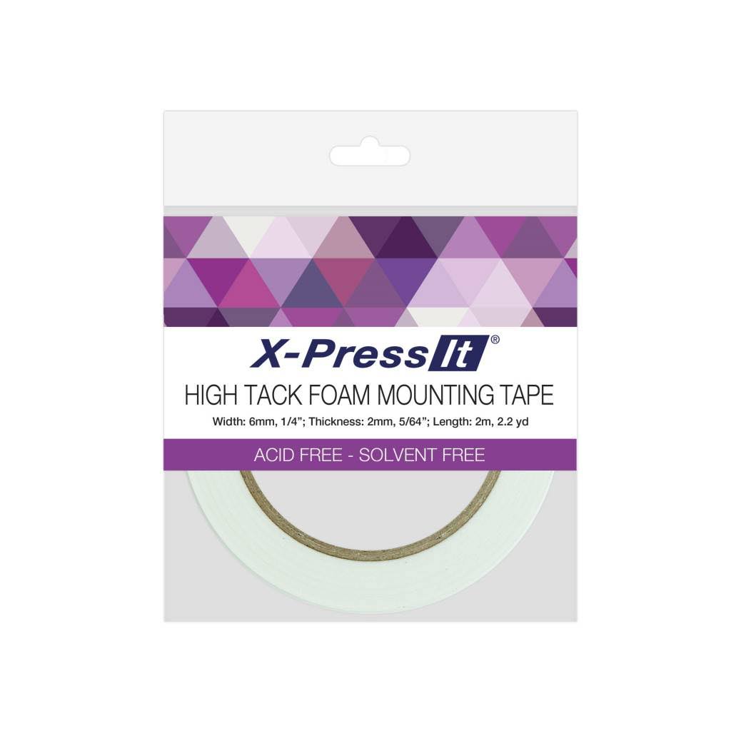X-Press It High Tack Foam Mounting Tape-.25"x2.2yd -fth6