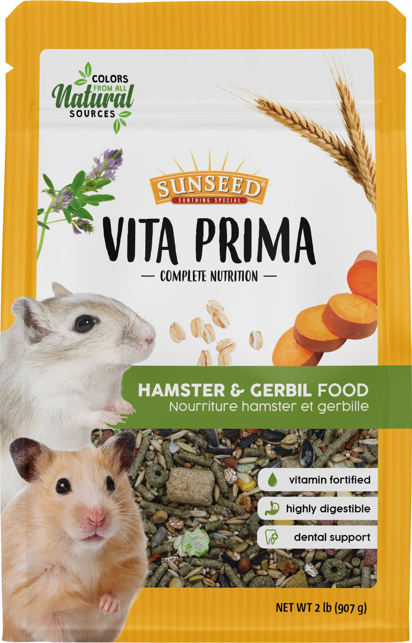 Sunseed Vita Prima Hamster & Gerbil Food, 2-lb