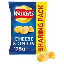 Walkers Potato Crisps - Cheese and Onion, 175g