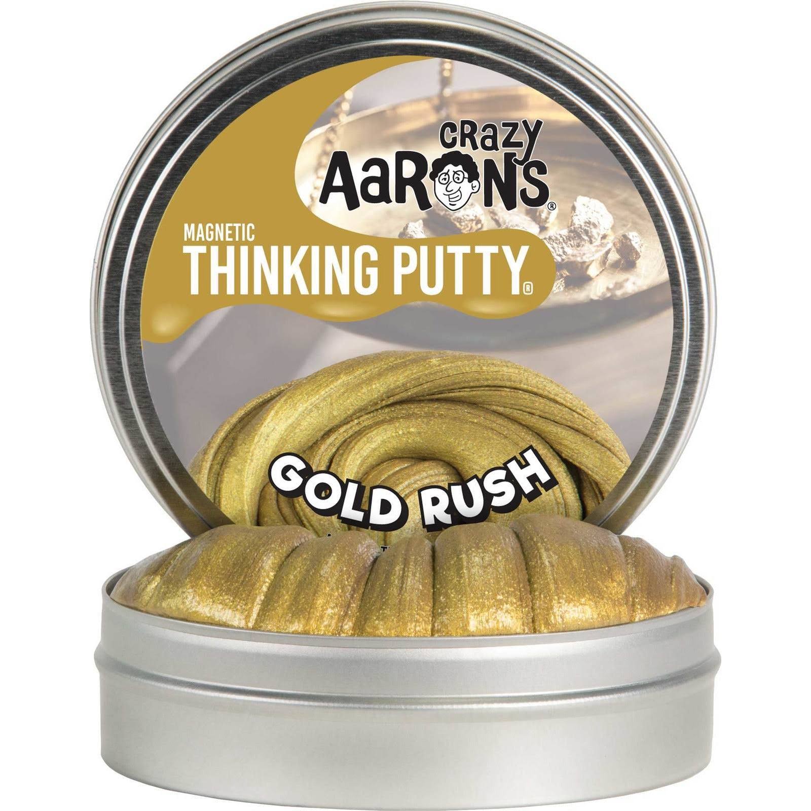 Crazy Aarons Magnetic Thinking Putty Gold Rush 4" Tin