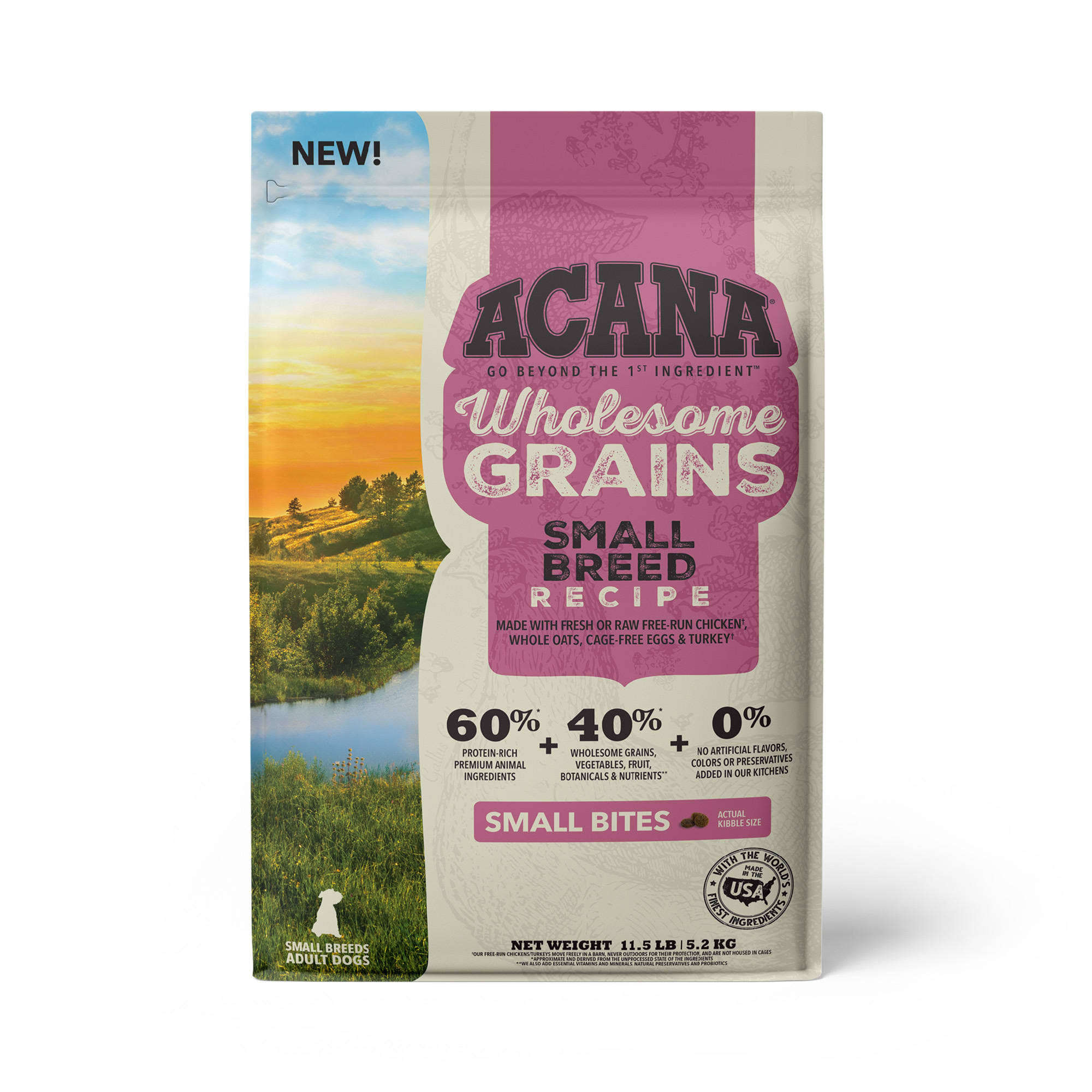 Acana Wholesome Grains Small Breed Recipe Dry Dog Food - 11.5 lb. Bag