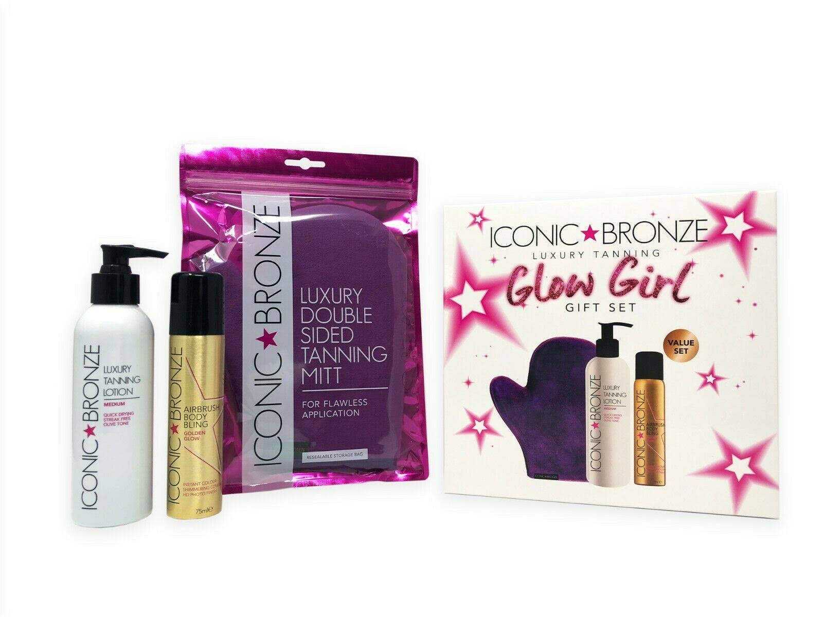Iconic Bronze Luxury Tanning Glow Girl Gift Lotion Set