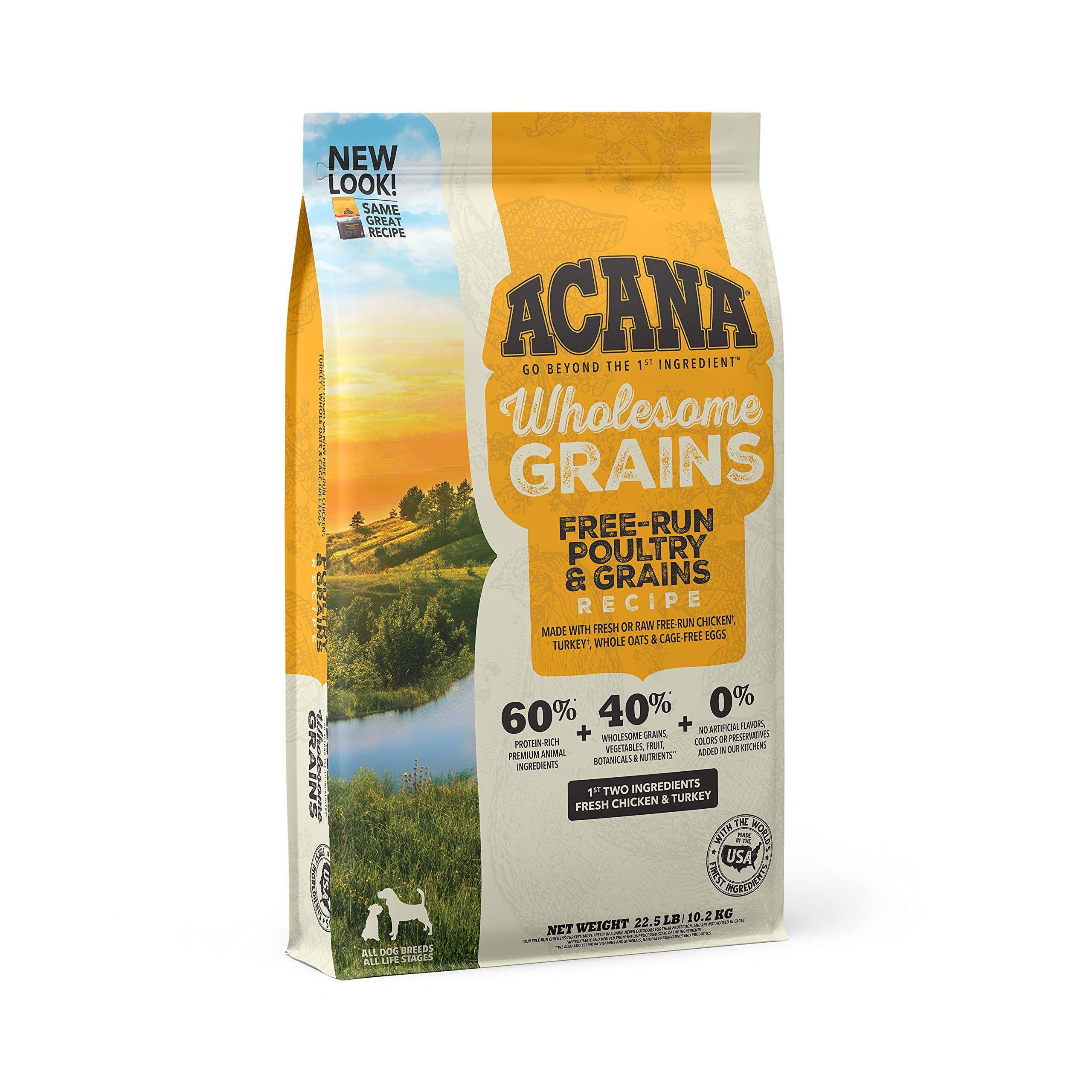 ACANA - Free-Run Poultry Wholesome Grains Recipe Dry Dog Food 22.5 lb
