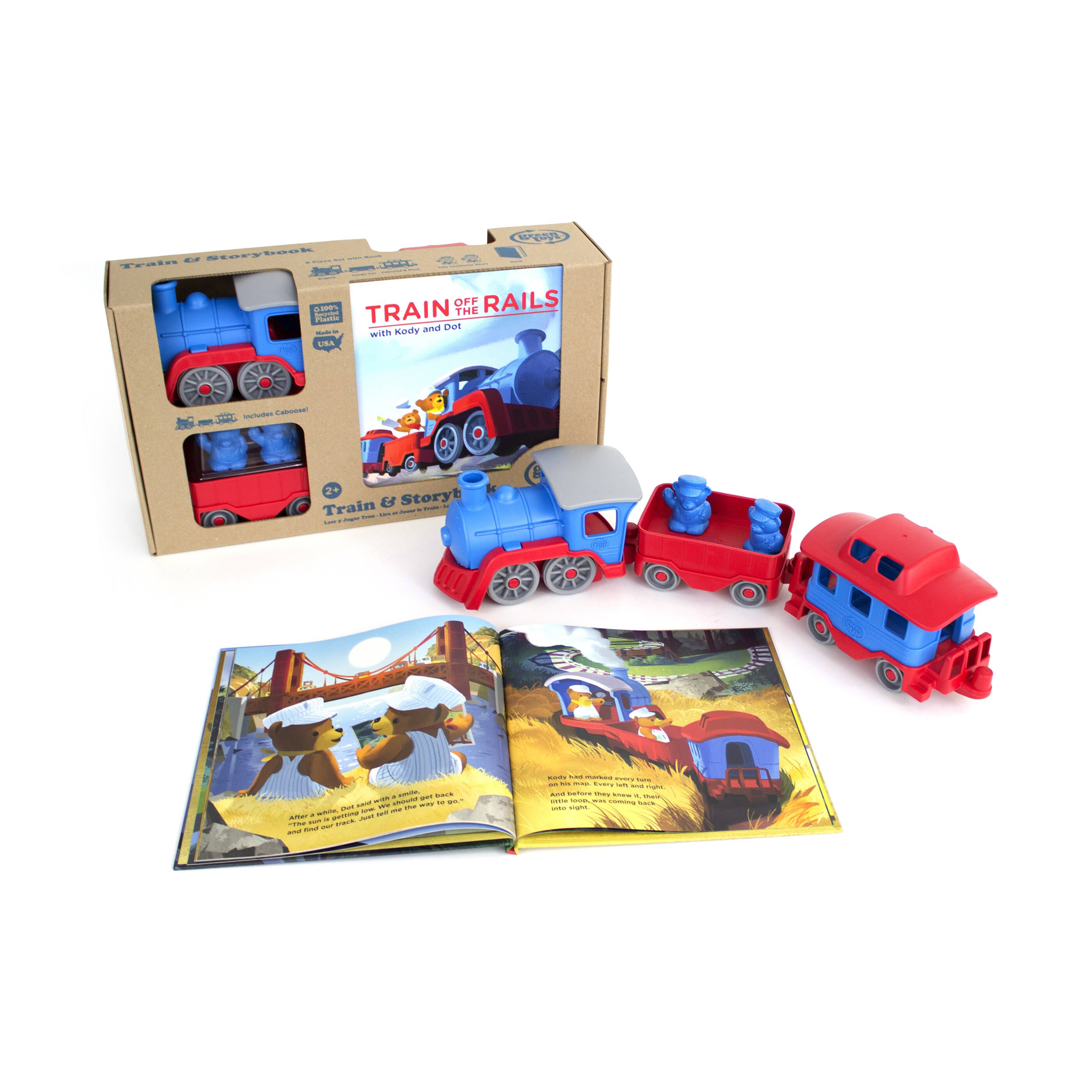 Green Toys Storybook Gift Set - Includes Train