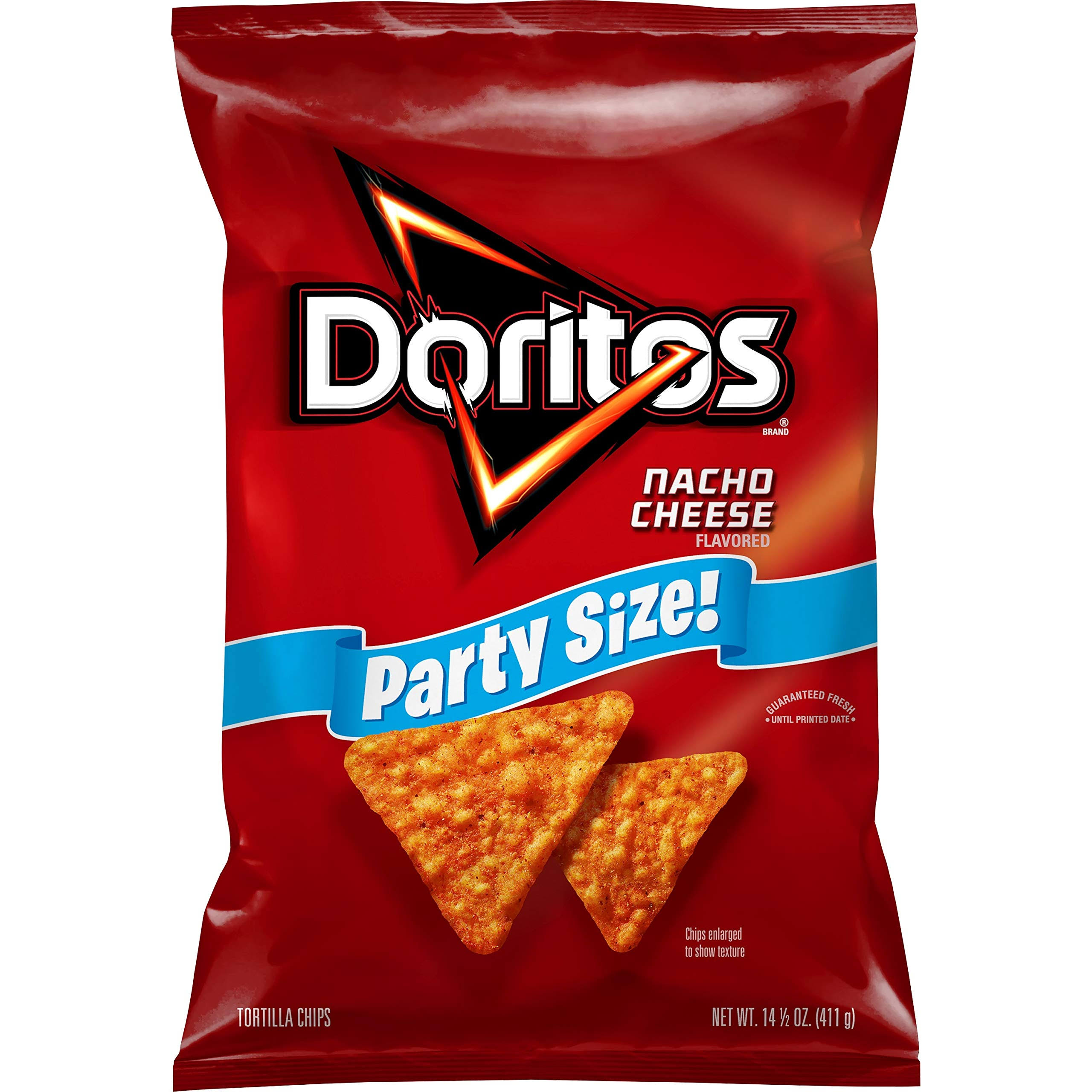 Doritos Tortilla Chips, Nacho Cheese, 14.5 oz Party Size Bag