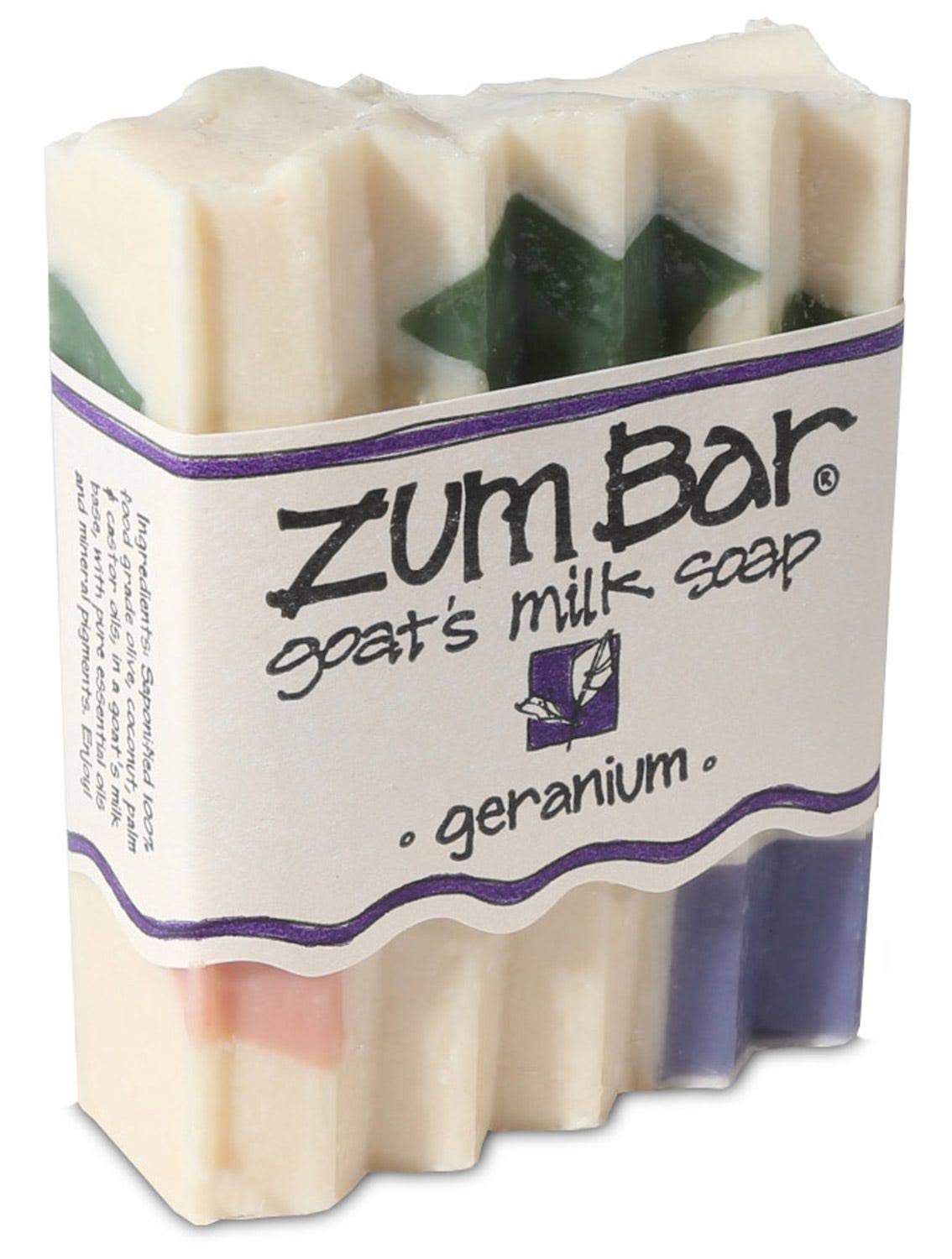 Indigo Wild Zum Bar Goat's Milk Soap - Geranium, 3oz